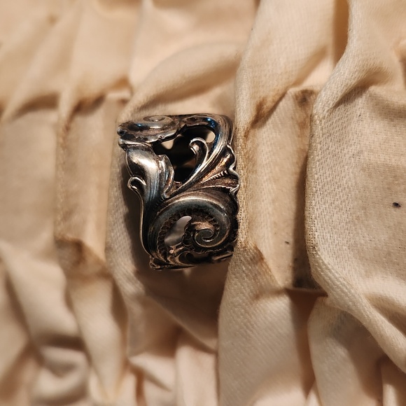Artisan Made Antique Spoon Ring Sz 7.5 - Picture 1 of 7